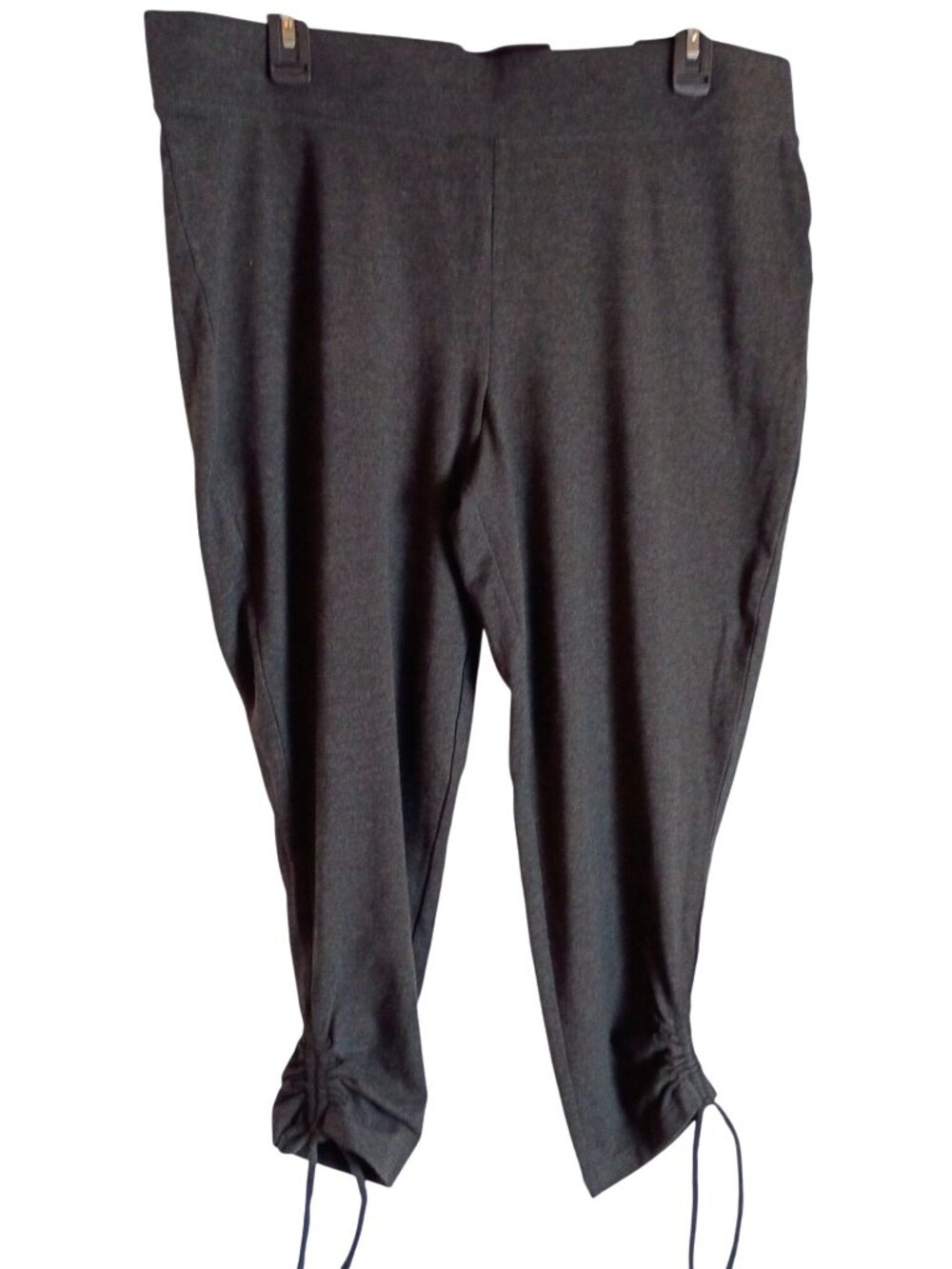 NWT Sonoma Goods For Life Womens XL Charcoal Gray Cinched Capri Leggings 24in